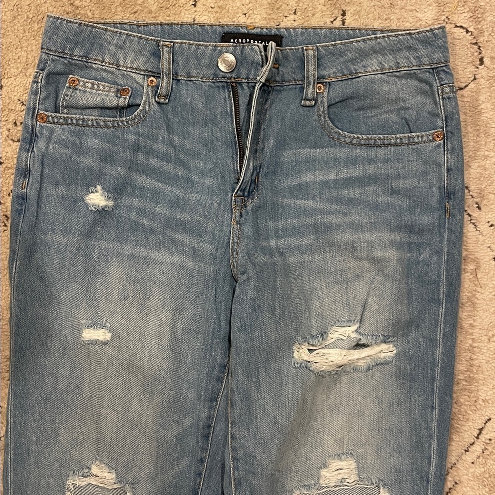 Aeropostale Women's Light Blue Boyfriend Jeans - Picture 7 of 17